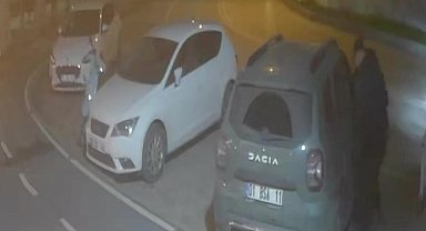 Adana'da cipten hırsızlık anı kameraya yansıdı