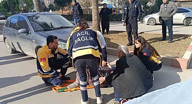 Adana'da otomobilin çarptığı yaşlı kadın yaralandı
