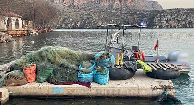 Ağ ile avlanan şüpheli suçüstü yakalandı