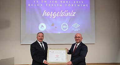 AİÇÜ'ye TSE tarafından "TS EN ISO 90012015 belgesi" verildi