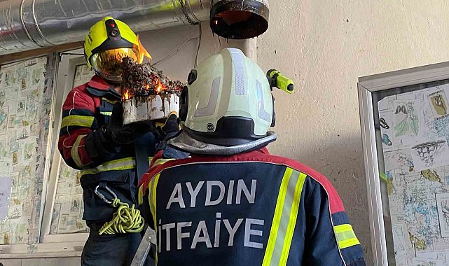 Akaryakıt istasyonu içerisindeki lokantada baca yangını