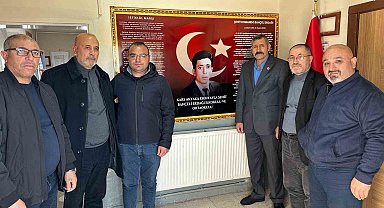 Akyaka'da okulda şehit adına köşe oluşturuldu