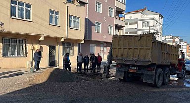 Altyapı çalışması sırasında doğal gaz borusu delindi