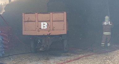 Arsuz'da samanlık yangını