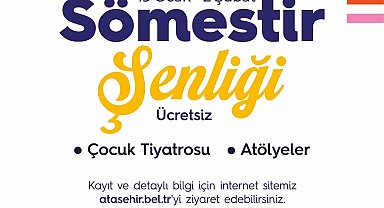 Ataşehir Belediyesi, karnelerini alan öğrenciler için sömestir şenliği hazırladı