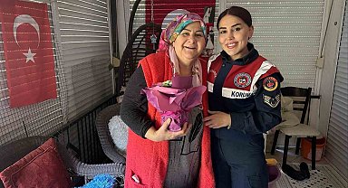 Aydın jandarması şehit annesini unutmadı