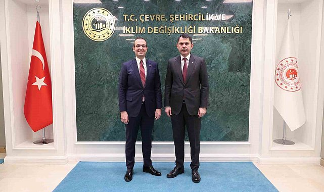 Bakan Kurum, Şişli Belediye Başkanı Şahan'ı kabul etti