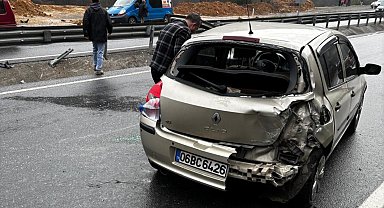 Bariyerlere çarparak durabildi
