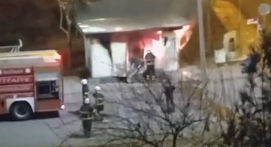 Batman'da sürücülerin dinlenme odasını ateşe veren 4 şüpheli gözaltına alındı