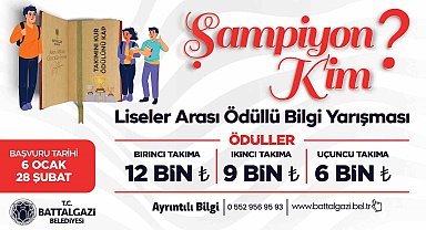 Battalgazi Belediyesi'nden liselerarası bilgi yarışması