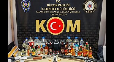 Bilecik'te kaçak alkol, sahte içki operasyonu