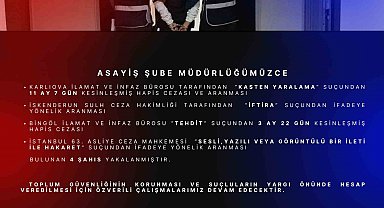 Bingöl'de aranan 4 şüpheli yakalandı