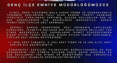 Bingöl'de çeşitli suçlardan aranan şüpheli yakalandı