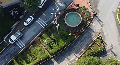 Bozdoğan'da mevsimlik çiçeklerin dikimi yapıldı