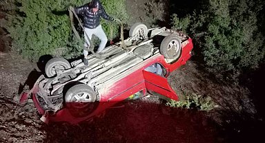 Burdur'da alkollü sürücünün kullandığı otomobil takla attı: 4 yaralı