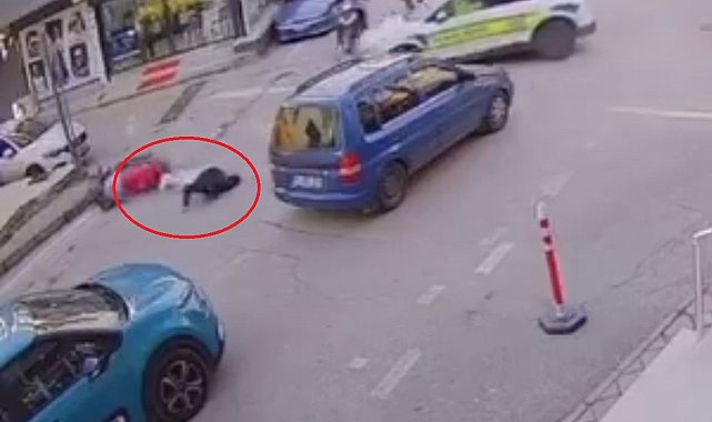 Bursa'da polisten kaçan motosikletli kazaya böyle karıştı