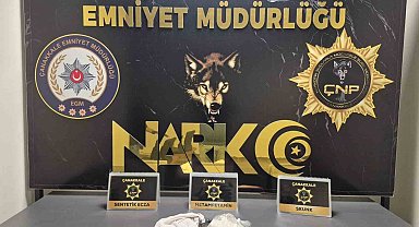 Çanakkale'de bir aracın yolcu koltuğunda piyasa değeri 3.5 milyon TL olan 1 kilo 50 gram metamfetamin ele geçirildi