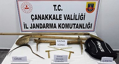 Çanakkale'de kaçak kazı yapan 7 kişi suçüstü yakalandı