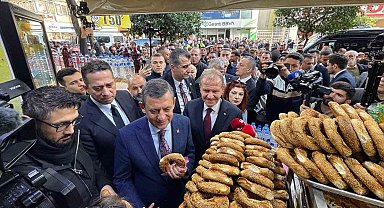 CHP Genel Başkanı Özel, Mersin'de esnaf ziyareti gerçekleştirdi
