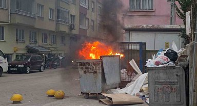 Çöpe atılan soba külü yangına sebep oldu