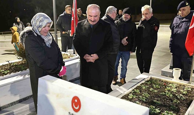Çorum'da yılbaşı gecesi şehitler unutulmadı