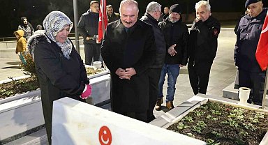 Çorum'da yılbaşı gecesi şehitler unutulmadı