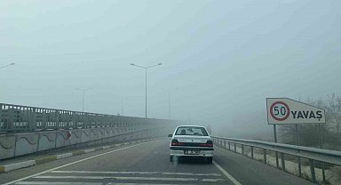 Çorum'da yoğun sis ulaşımı olumsuz etkiledi