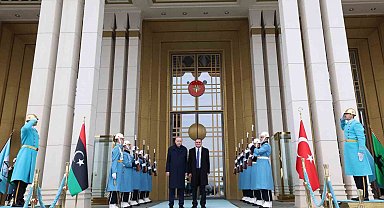 Cumhurbaşkanı Erdoğan, Libya Millî Birlik Hükümeti Başbakanı Dibeybe'yi kabul etti