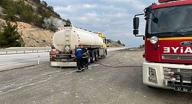 D100 korkutan tanker yangını