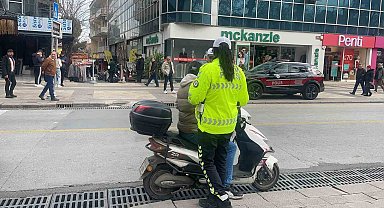Denizli'nin en işlek caddesinde trafik ve asayiş denetimi