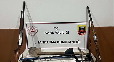 Digor'da defineciler suçüstü yakalandı