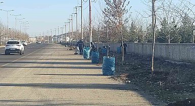 Diyarbakır'da kent girişlerinde temizlik çalışması