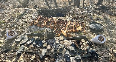 Diyarbakır'da terör örgütüne ait malzemeler ele geçirildi