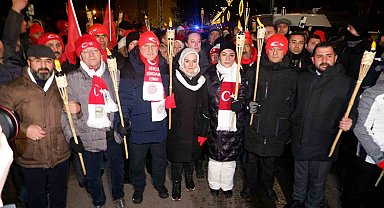 Dondurucu havada, Sarıkamış Şehitleri için yürüdüler