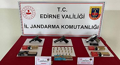 Edirne Havsa'da kaçak silah operasyonu!