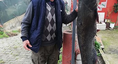 Edirne'de 1,78 metre yayın balığı yakalandı