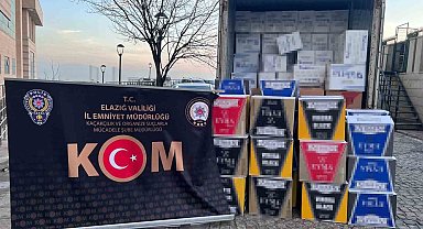 Elazığ'da 2 milyon 564 bin makaron ele geçirildi