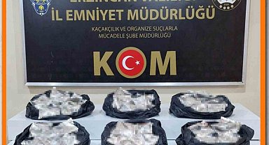 Erzincan'da 200 bin TL değerinde kaçak tütün ele geçirildi