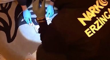 Erzincan'da bir miktar uyuşturucu ele geçirildi