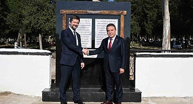 Eski Macarköy olarak bilinen Serik Gebiz'de Macar dostluk anıtı açıldı