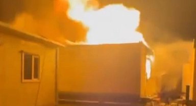 Gabar Dağı'nda işçilerin kaldığı konteynerde yangın: 2 yaralı