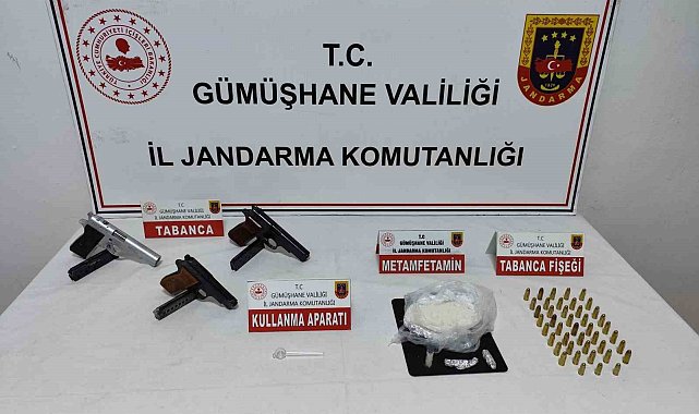 Gümüşhane'de uyuşturucu operasyonunda 99.3 gram metamfetamin ele geçirildi