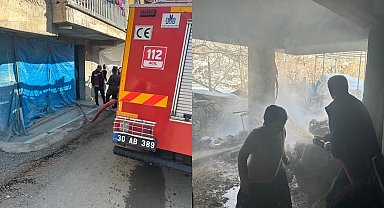 Hakkari'de korkutan yangın