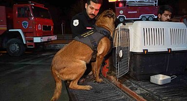 Hassas burunlu köpekler arama-kurtarma çalışmaları için Konya'ya hareket etti