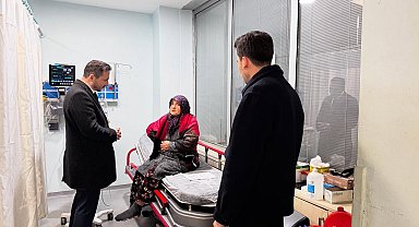 Hastaları ve görevi başında yeni yıla girenleri unutmadı