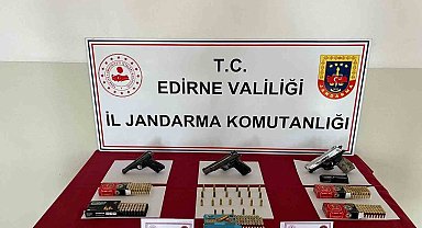 Havsa'da 3 adet ruhsat tabanca ele geçirildi