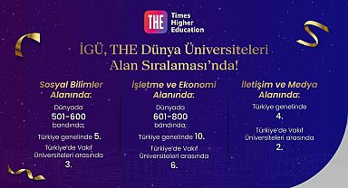 İGÜ, THE Dünya Üniversiteleri Alan Sıralaması'nda