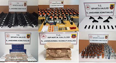 Isparta'da jandarma 1 yılda kaçakçılıkla mücadelede 55 şüpheliye işlem yaptı