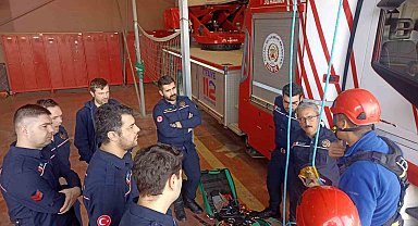 İtfaiyecilere iple erişim teknikleri eğitimi verildi