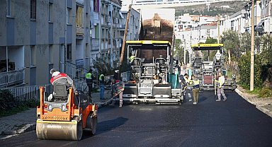 İzmir Bornova'da yol yenileme çalışmalarında rekor